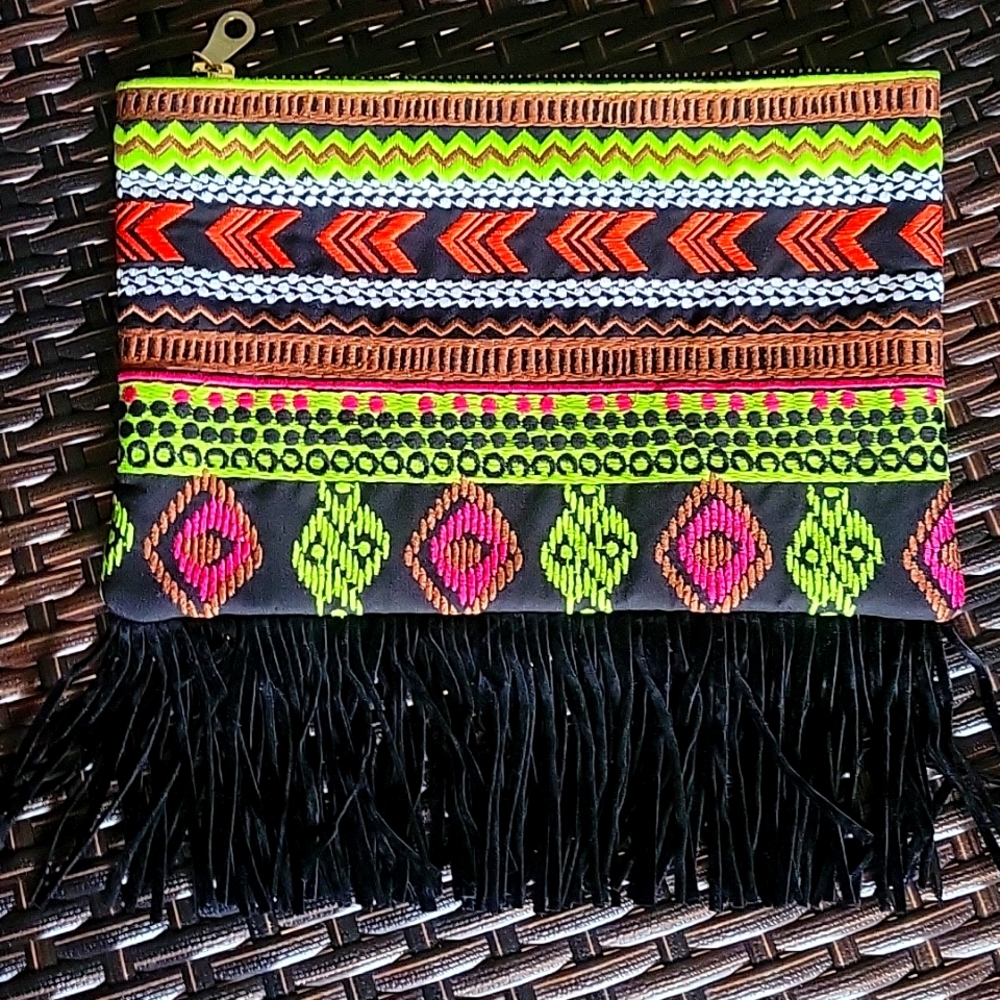 Multi Colored Zip Pouch
